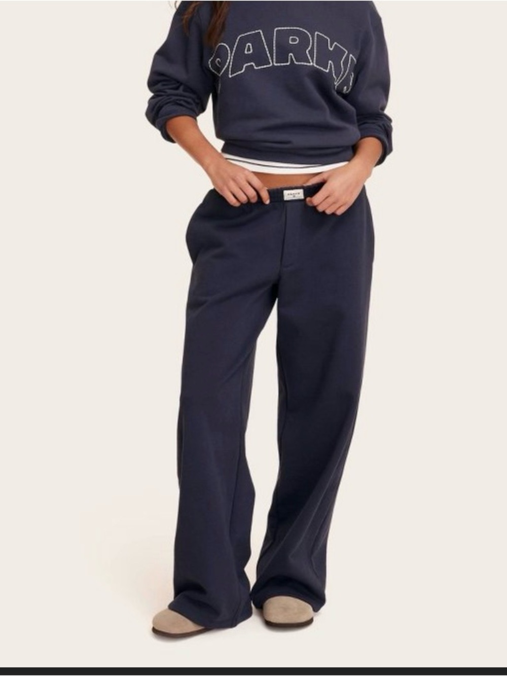 NWT- Parke x Target collab High-Rise Boxer Sweatpants Navy Blue 1X